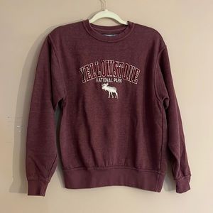 Maroon Yellowstone crewneck sweater